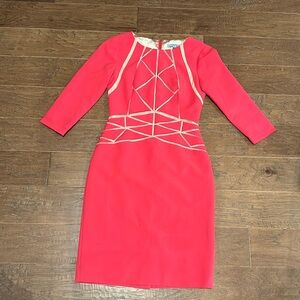 Antonio Melani pink 3/4 sleeve work dress size 2